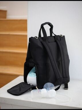 BEIS Black Pumping Backpack with Breast Pump Pocket